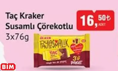 TAÇ KRAKER SUSAMLI ÇÖREKOTLU